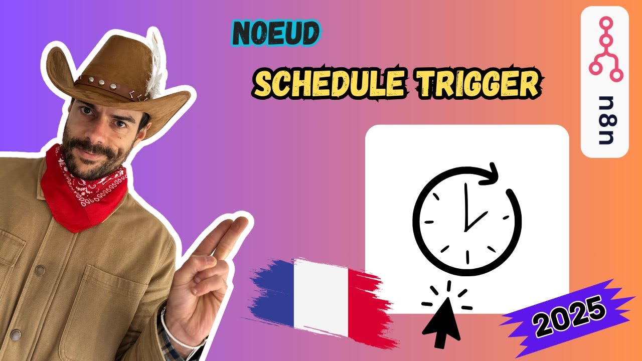 Valentin Charrier présentant le guide complet du Noeud Schedule Trigger N8N Français