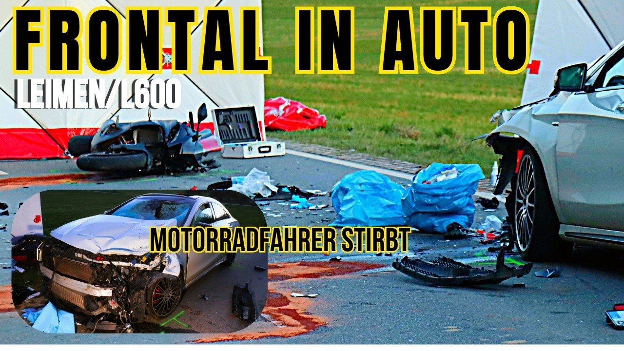 Schrecklicher Unfall auf der L600 bei Leimen – Motorradfahrer bei Frontal-Crash tödlich verletzt