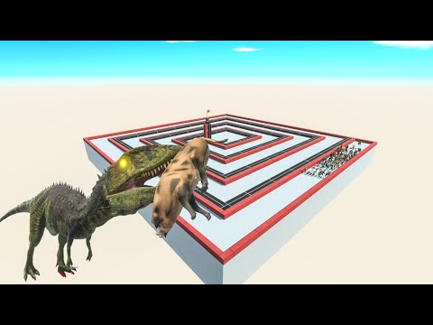 All Unit Escape From Alien Carcharodontosurus - Animal Revolt Battle Simulator