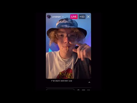 Yung Lager raucht einen Joint im Livestream (Insta Live)!