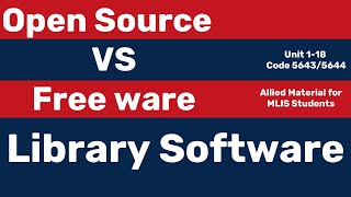 Open Source And Freeware Software In Libraries Comparison || Which One ...