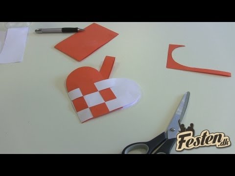 Julepynt - Flettet julehjerte - Hjemmelavet julepynt