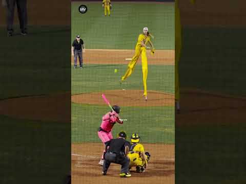 This baseball player is 10 feet in height
