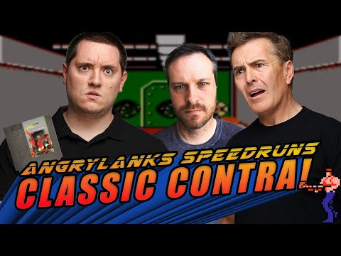 Angrylanks Speedruns Contra! ft. Nolan North, Drew Lewis, & @AnthonyCaliber | Retro Replay