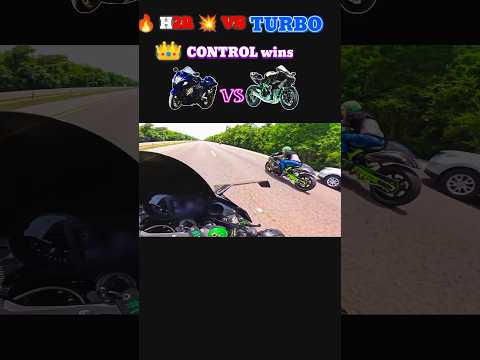 Kawasaki Ninja H2R vs Turbo Hayabusa — Two monsters. One street. Who will win?#h2r