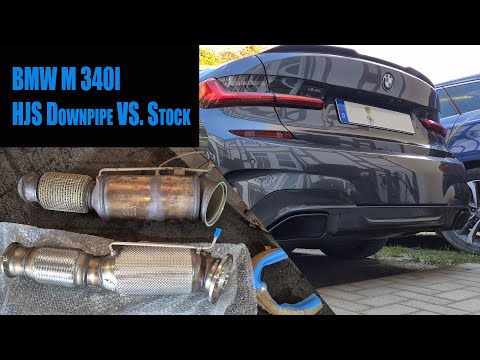 M340i Downpipe Stock vs. HJS