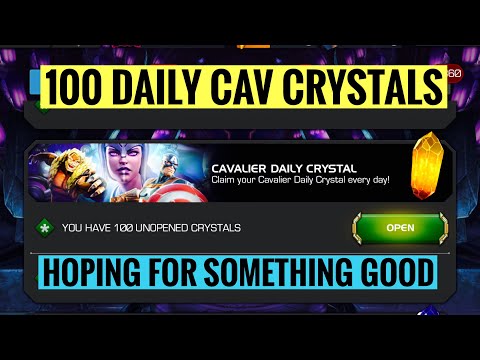 100 daily cavalier crystal’s opening| marvel contest of champions (MCOC)
