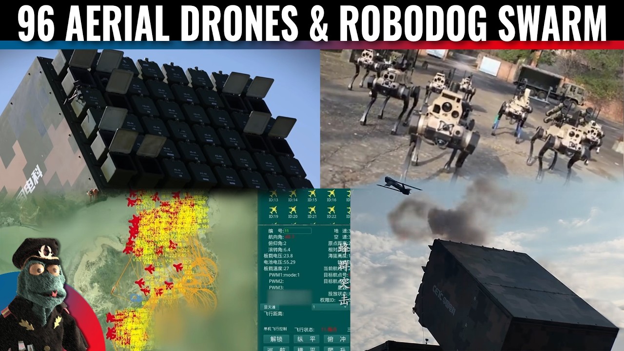 Chinese autonomous drone swarms attacking targets