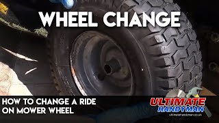 How to change a ride on mower wheel