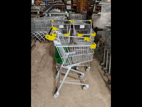 Купівельні візки бу, візок для покупця б у, торгові візки під кошики б у, візок два яруси