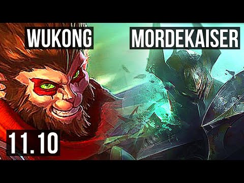 WUKONG vs MORDEKAISER (TOP) | 3.8M mastery, 6/0/4, 1800+ games, Dominating | KR Master | v11.10