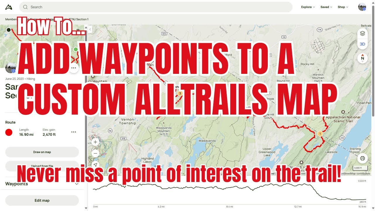 Adding Waypoints to a Custom Map in AllTrails