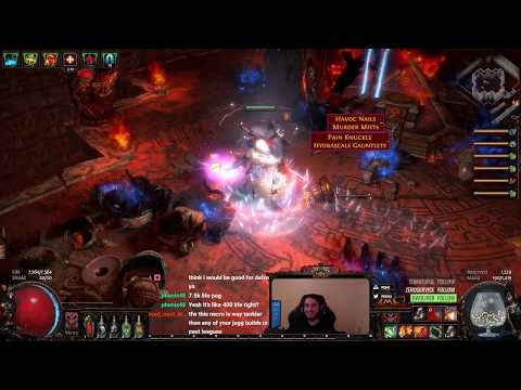 Path of Exile 3.8.1 - Detonate Dead Necro Vs 82 Temple + Build Talk