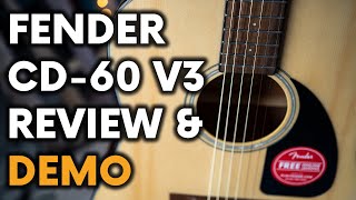 Video thumbnail for Fender CD-60 V3 Dreadnought Acoustic 2021 Review & Demo by Fret Success