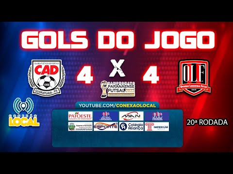 Gols do jogo entre CAD/GUARAPUAVA X OPERÁRIO LARANJEIRAS pela 20ª Rodada do Paranaense Chave Ouro.