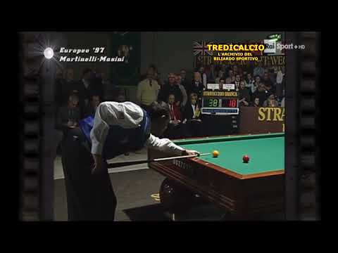 MARTINELLI vs MASINI FINAL 7TH EUROPEAN BILLIARD CHAMPIONSHIP 1997 MILAN @TREDICALCIO