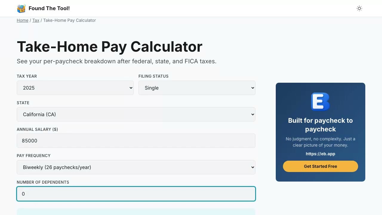 How to Use the Take-Home Pay Calculator