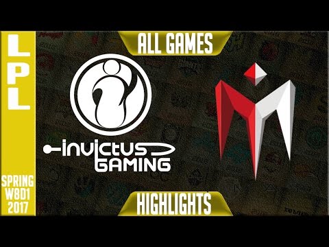 Invictus Gaming vs IMay Highlights All Games - LPL Spring 2017 W8D1 - IG vs IM All Games