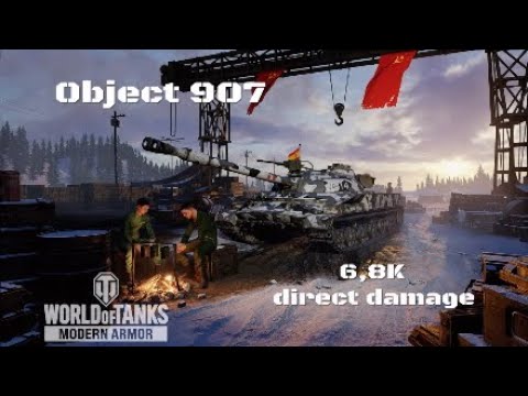 Object 907 in Acantilado:6,8K direct damage :Wot console - World of Tanks console
