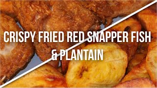 How to Make Crispy Fried Red Snapper Fish & Plantain!