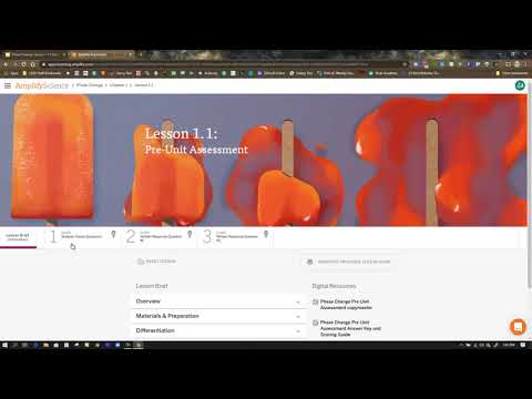 Phase Change Lesson 1.1 Pre-Unit Assessment.
