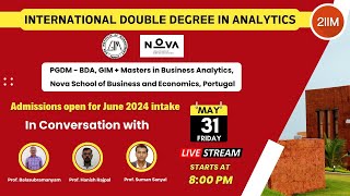 International Double Degree in Analytics | PGDM, GIM & Masters in Analytics, Nova, Portugal | 2024