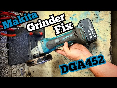 Repairing a common problem with a makita DGA452 brushes cordless grinder.