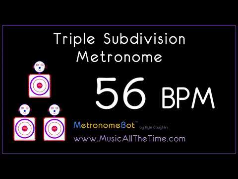 Triple subdivision metronome at 56 BPM MetronomeBot