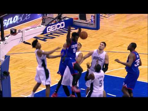 JaKarr Sampson Climbs the Ladder for the Putback Smash