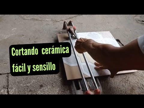 cómo se corta cerámica, con cortadora manual