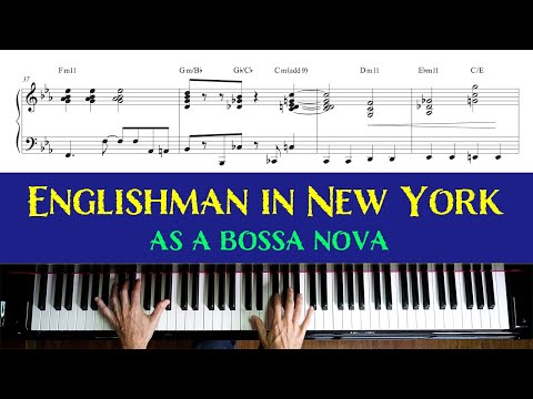 Englishman In New York by Sting - jazzy bossa nova jazz arrangement with sheet music