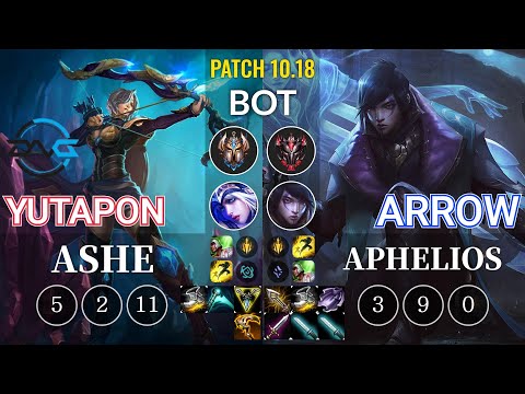 DFM Yutapon Ashe vs Arrow Aphelios Bot - KR Patch 10.18