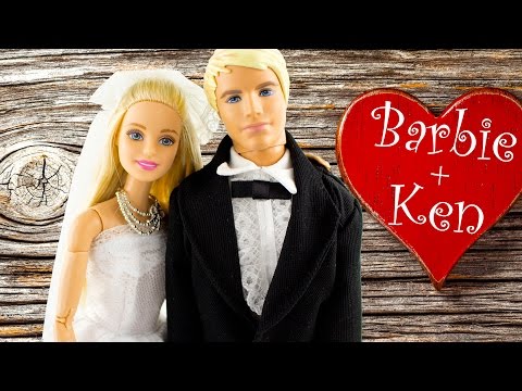 Barbie wedding day with ken - barbie and ken get married Kiss and dance