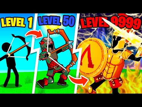 Upgrading BABY ARCHER to GOD ARCHER in STICKMAN GAMES!