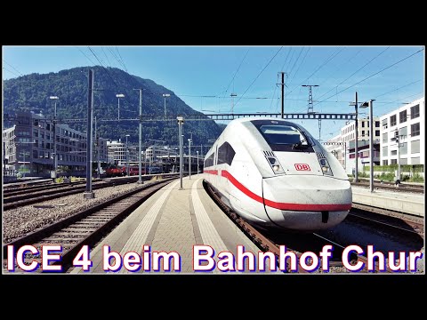 Abfahrt eines ICE 4 vom Bahnhof Chur nach Hamburg Altona, Kanton Graubünden, Schweiz 2022
