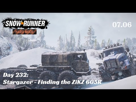 SnowRunner Hard Mode - R07 E06 - Stargazer : Finding the ZiKZ 605R