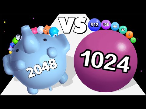 JELLY MERGE 3D /vs COLORFUL JELLY 2048 ∞ ASMR Gameplay Android iOS • Number Ball Merge Math Games