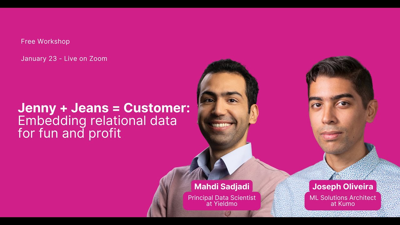 Online workshop: Jenny + Jeans = Customer: Embedding relational data for fun and profit