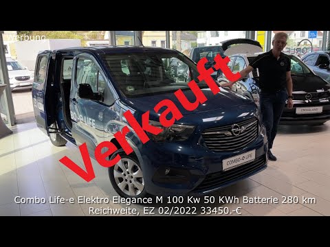 2022 Opel Combo-e Life Elegance M 136 PS 50 KWh Batterie Vorstellung - Autohaus Orléa