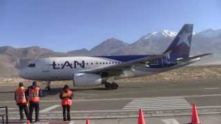LAN beautiful Airbus A319 departing  Arequipa, peru - Despegue de avion LAN Airbus A319