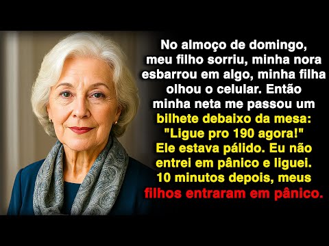 Em um almoço de família, minha neta me deu um bilhete: „Ligue para o 190!“