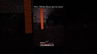 Girls vs Boys Cave #gaming #minecraft #shorts