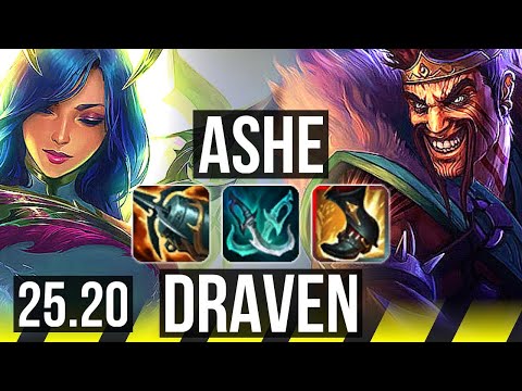 ASHE & Karma vs DRAVEN & Leona (ADC) | 12/2/7, Legendary | NA Master | 25.20