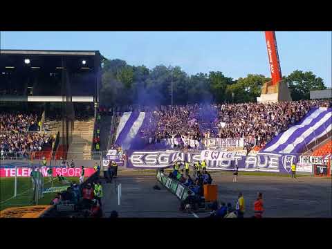 2. Bundesliga Relegation 2018| Karlsruher SC - Erzgebirge Aue 0:0 (0:0) Choreos und Pyro