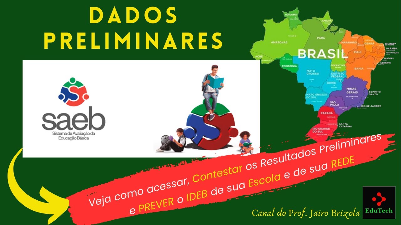 Analise os Resultados Preliminares do Saeb 2023- Calcule o IDEB do Ensino Fundamental e Ensino Médio