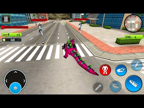Real Robot Crocodile Simulator - Robot Transform Android Gameplay