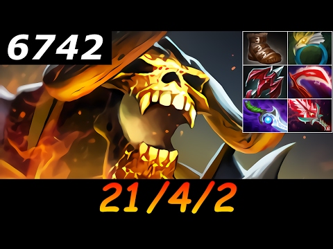 Dota 2 Clinkz 6742 MMR 21/4/2 (Kills/Deaths/Assists) Ranked Full Gameplay
