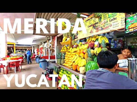 🇲🇽 Passeio a pé por Santa Ana em Mérida Centro Península de Yucatán, México | Viagem Virtual | 2023