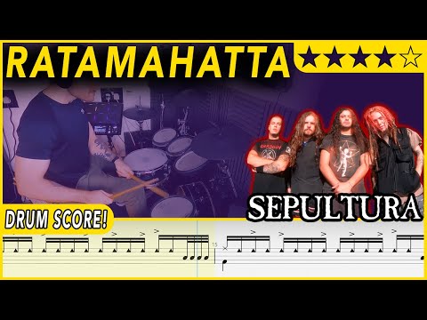 Ratamahatta - Sepultura | DRUM SCORE Sheet Music | #556 DRUMSCRIBE