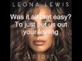 Leona Lewis Better in Time w lyrics   YouTube